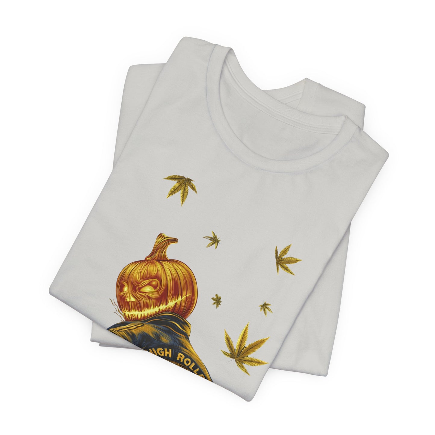 Pumpkin Head HIGH ROLLER Halloween T-Shirt - Premium Cannabis Culture Apparel