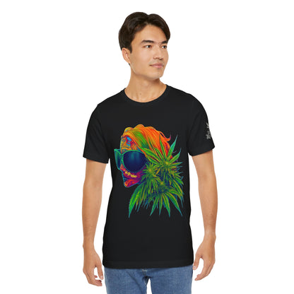 Neon Dreams Tee - Premium Airlume Cotton Cannabis Culture Psychedelic Profile Art
