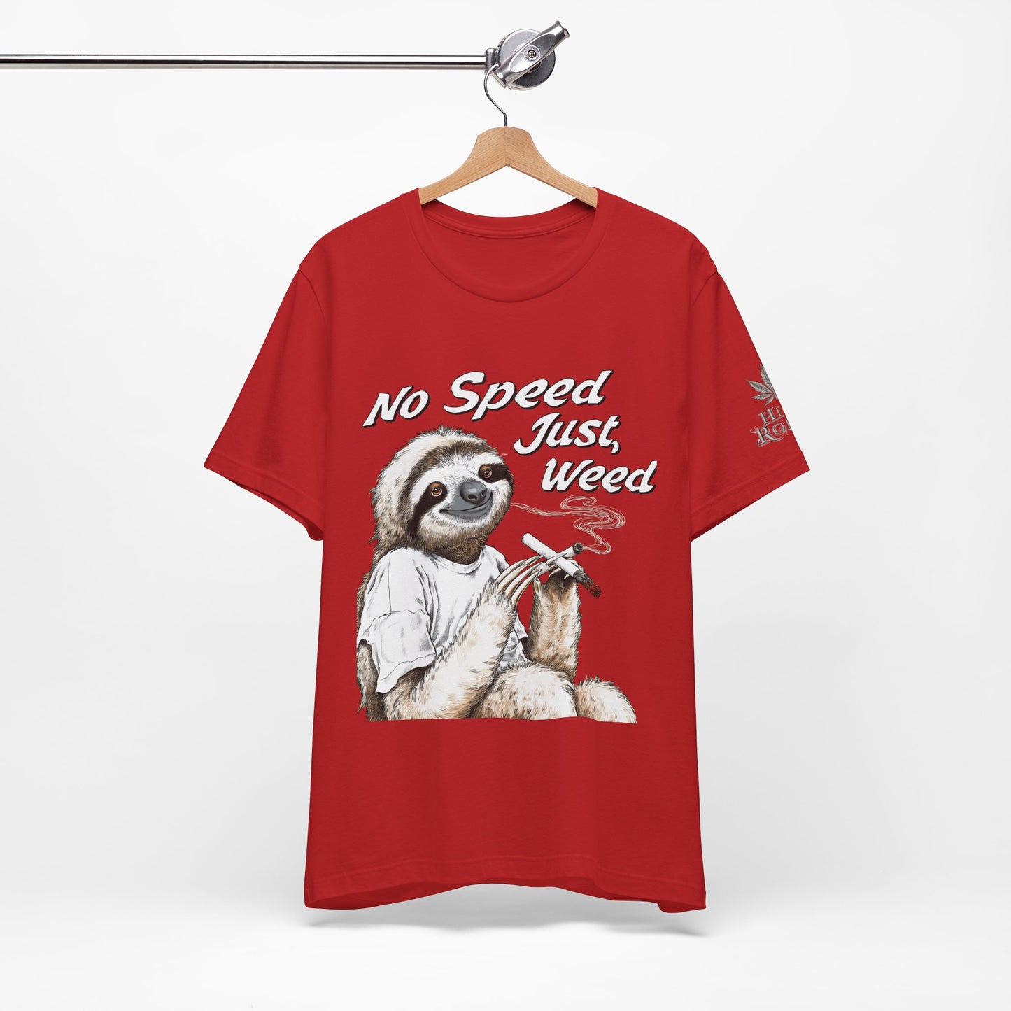Slow Motion Tee - Premium Airlume Cotton Cannabis Culture Sloth Humor Art