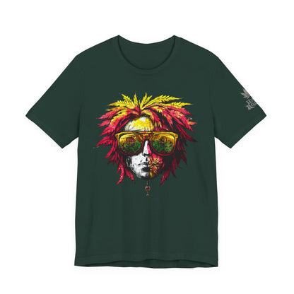 Rasta Cannabis Portrait Tee - Reggae Culture Art Design | High Roller