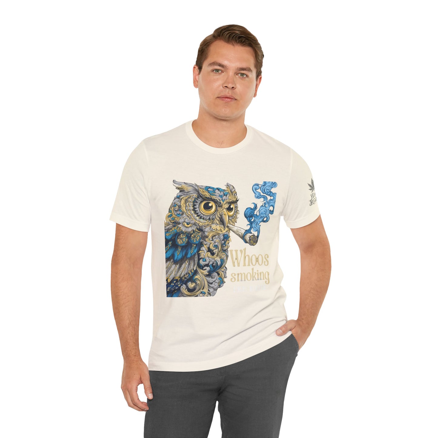 Baroque Owl Tee - Premium Airlume Cotton Cannabis Culture Ornate Bird Art