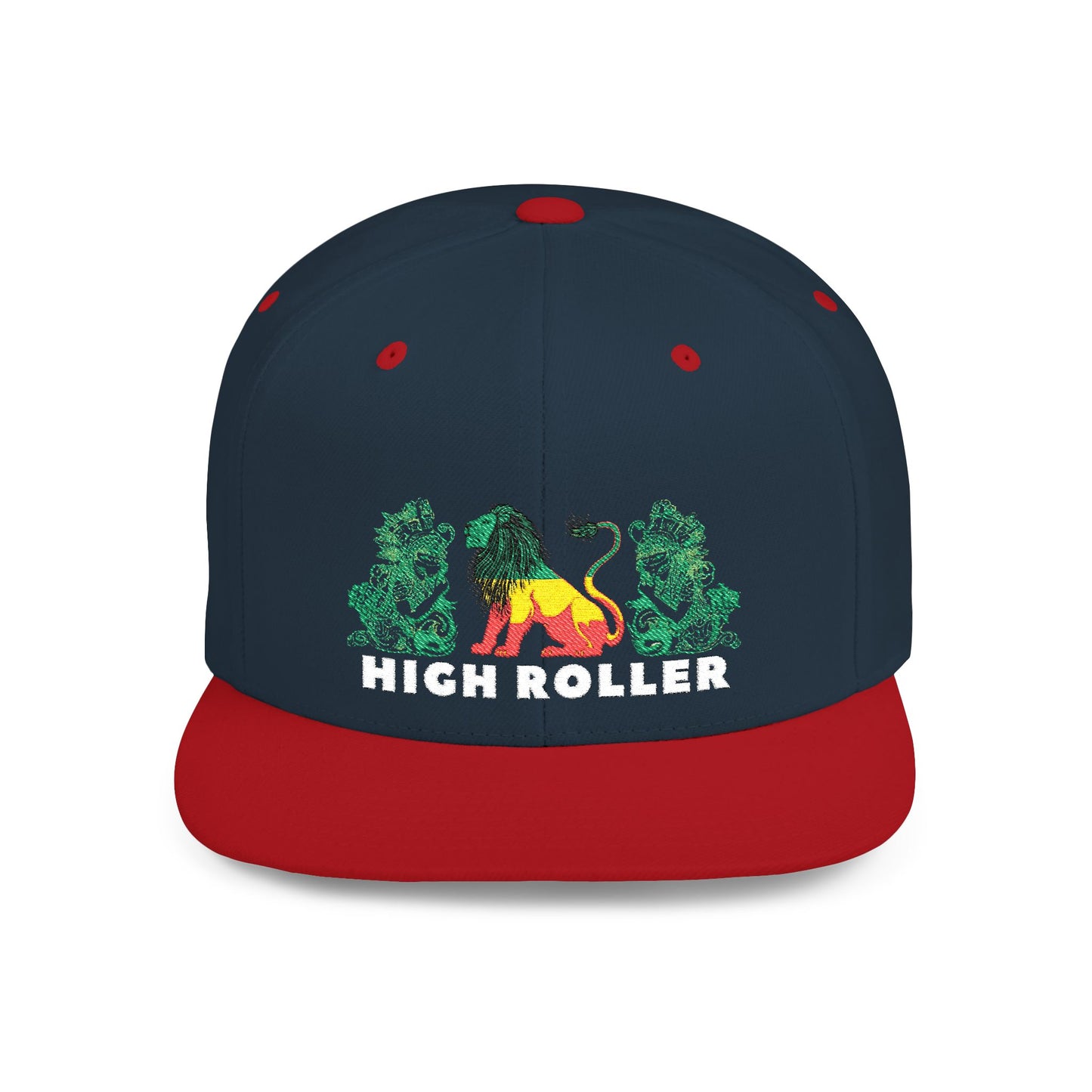 HIGH ROLLER Rastafarian Lion Snapback Cap