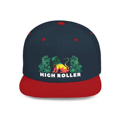 HIGH ROLLER Rastafarian Lion Snapback Cap