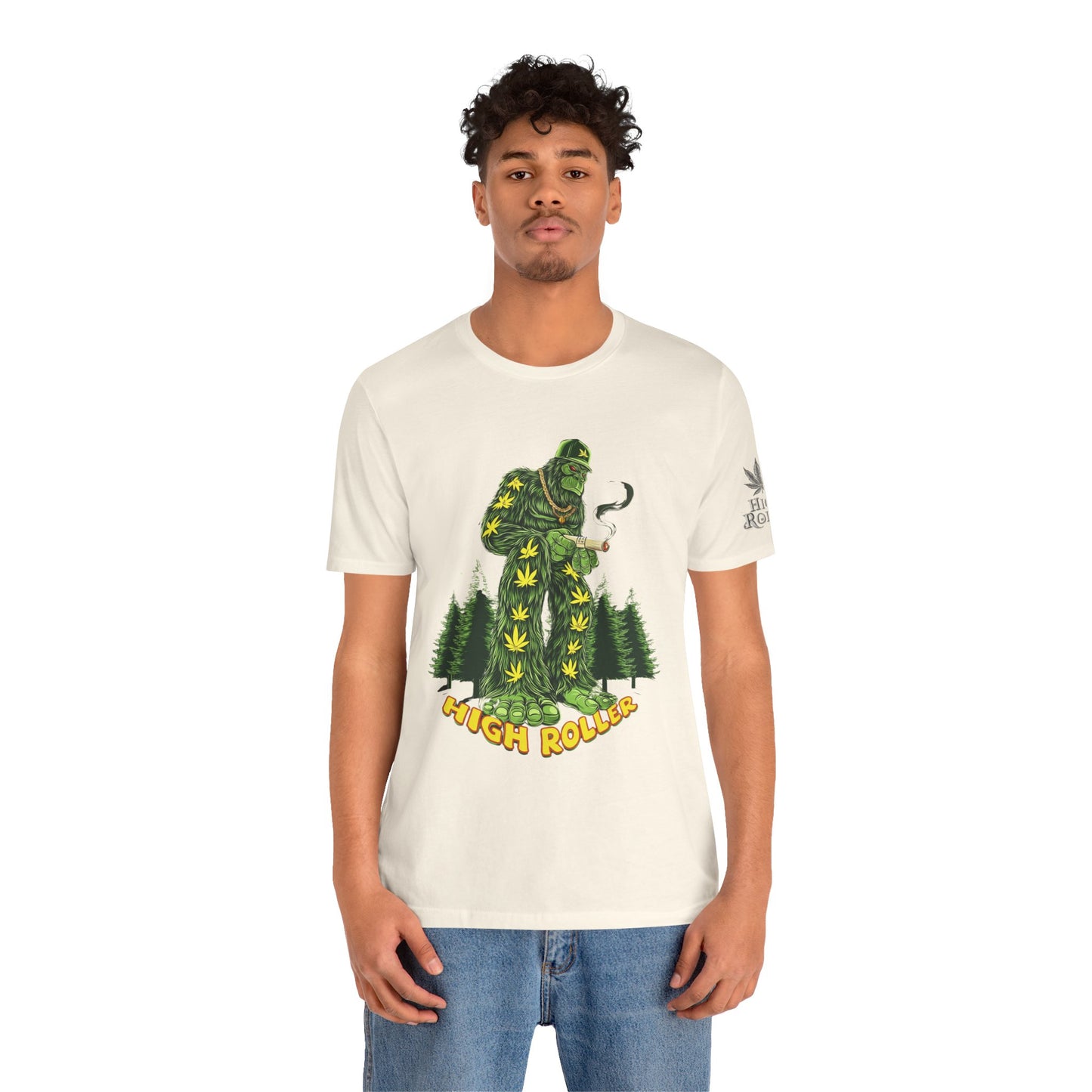 Cannabis Sasquatch Forest King T-Shirt - Premium Bigfoot 420 Lifestyle Apparel"