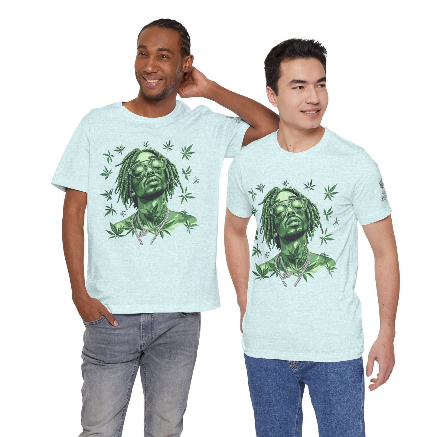Elevated Vision Green Dream Tee - Premium Airlume Cotton Cannabis Culture Art