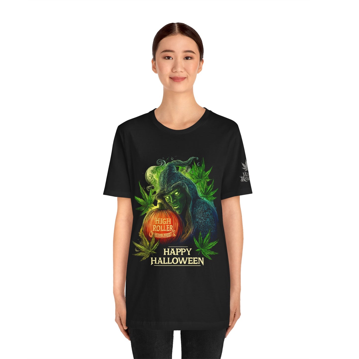 Cannabis Witch's Brew Halloween T-Shirt - Premium Spooky 420 Black Edition Apparel"