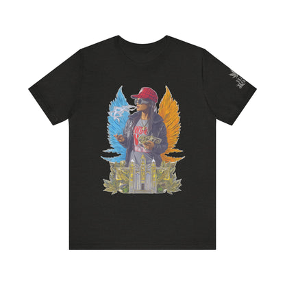 High Roller Golden Wings Money Cannabis T-Shirt - Premium 420 Hip-Hop Angel Street Culture Success Lifestyle Apparel