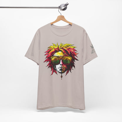 Rasta Cannabis Portrait Tee - Reggae Culture Art Design | High Roller