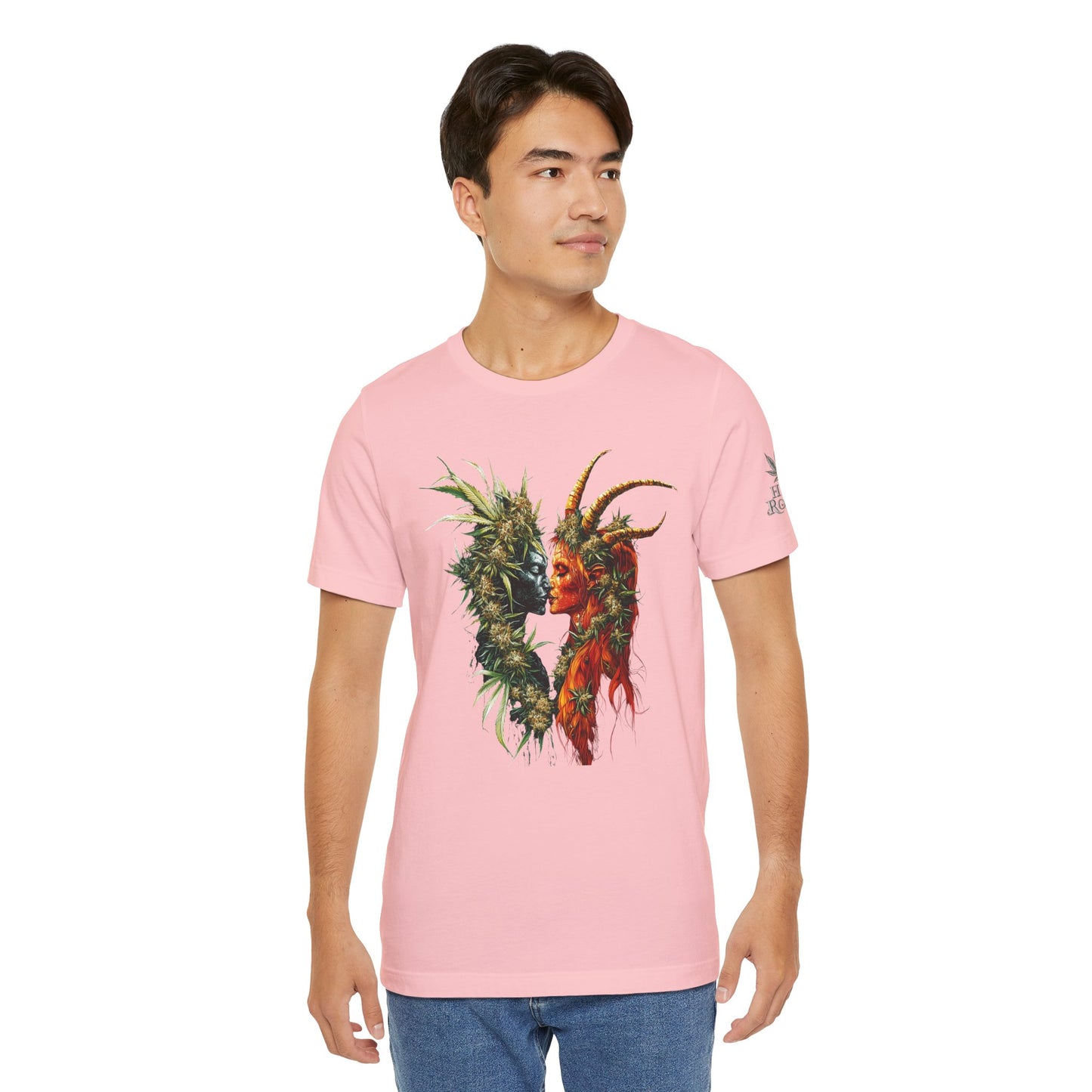 Sacred Union T-Shirt - Premium Airlume Cotton Cannabis Spirits Fantasy Art Tee