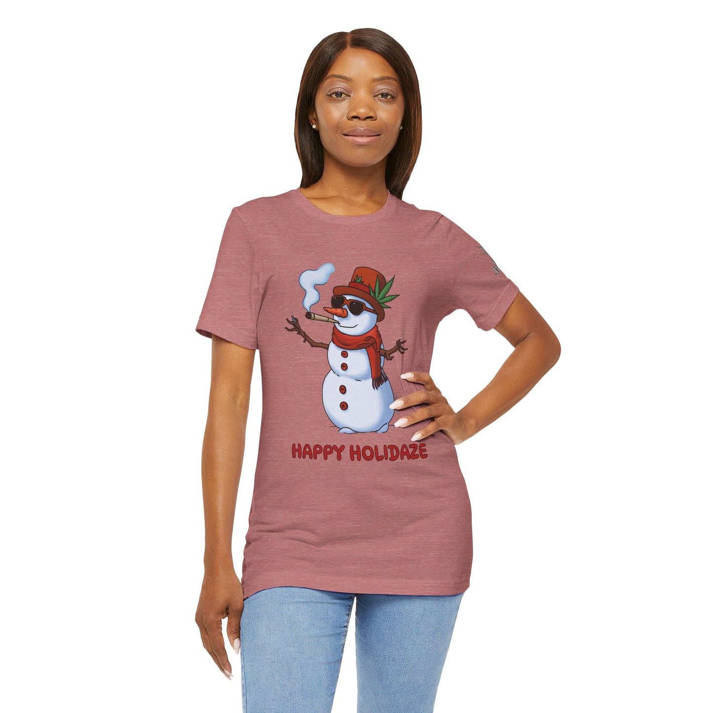 Happy Holidaze Premium Cannabis Christmas T-Shirt