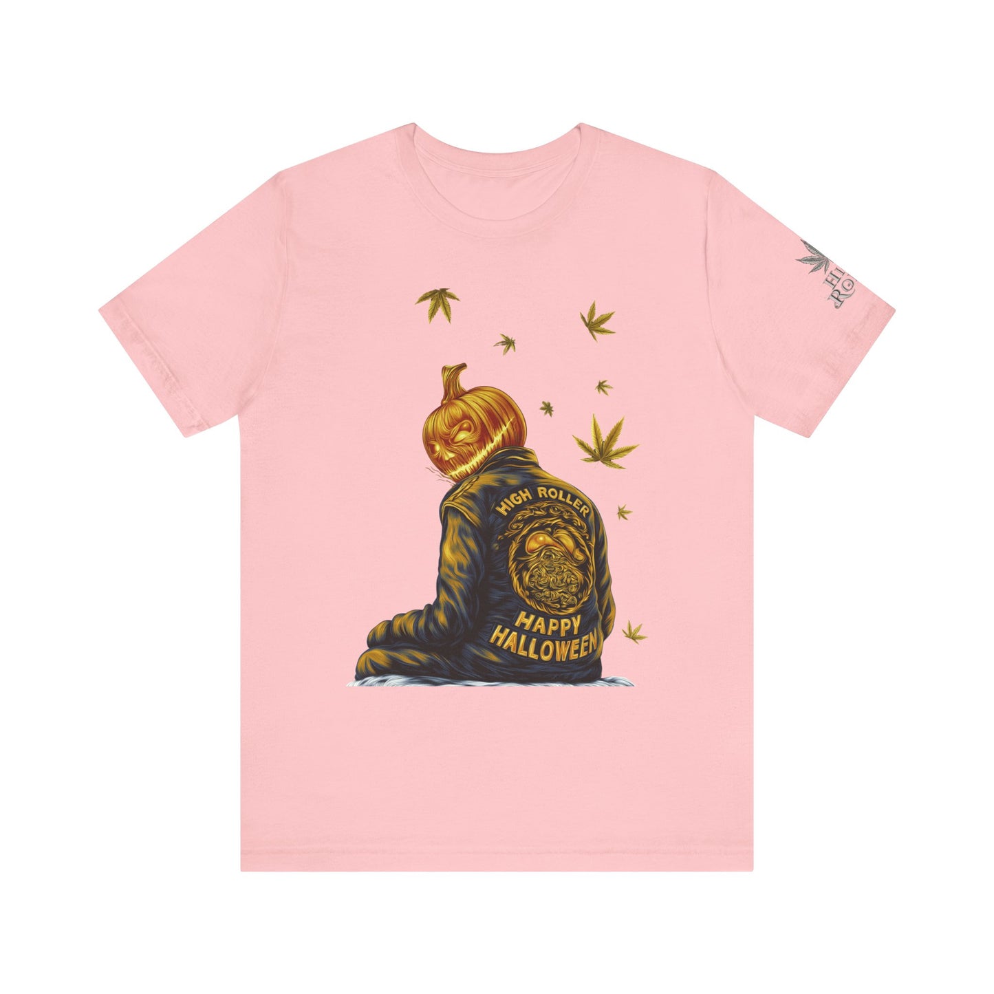 Pumpkin Head HIGH ROLLER Halloween T-Shirt - Premium Cannabis Culture Apparel