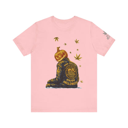 Pumpkin Head HIGH ROLLER Halloween T-Shirt - Premium Cannabis Culture Apparel
