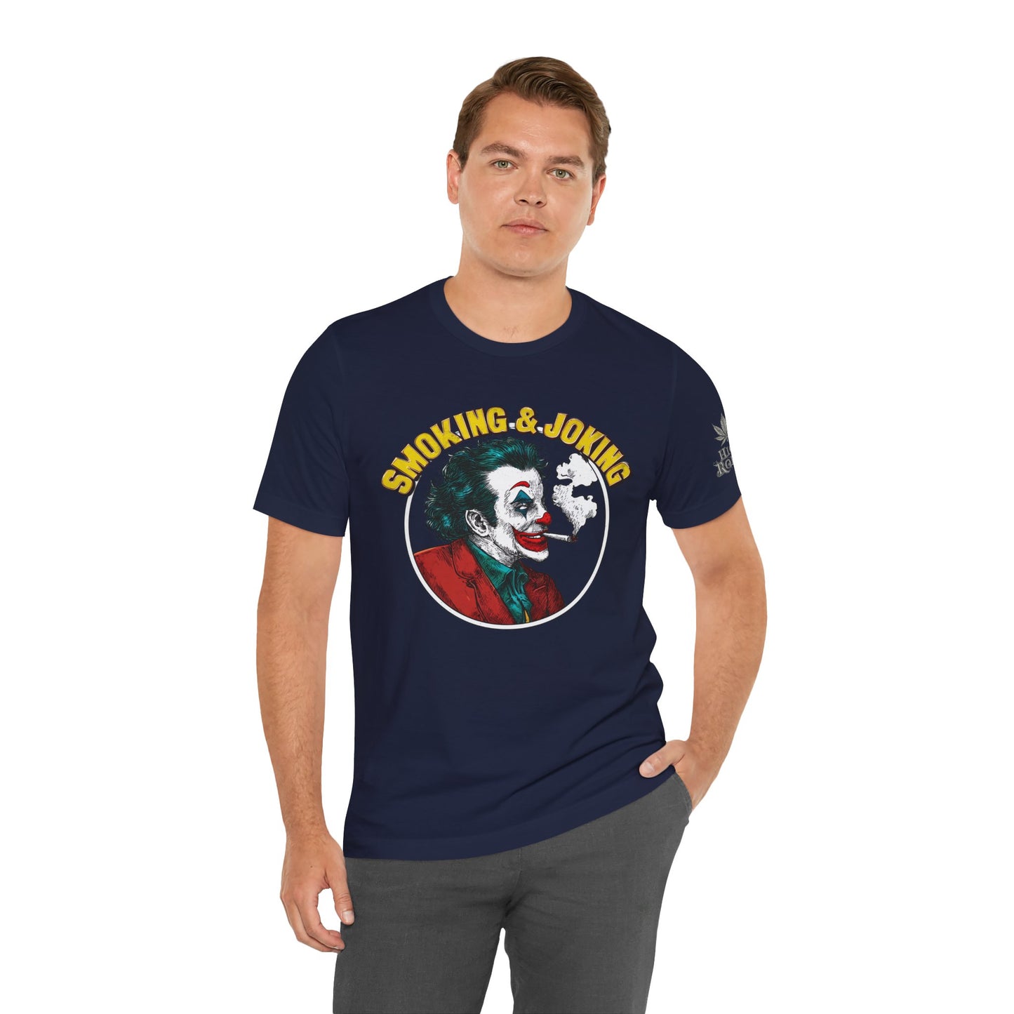 Smoking & Joking T-Shirt - Premium Airlume Cotton Cannabis Villain Pop Art Tee