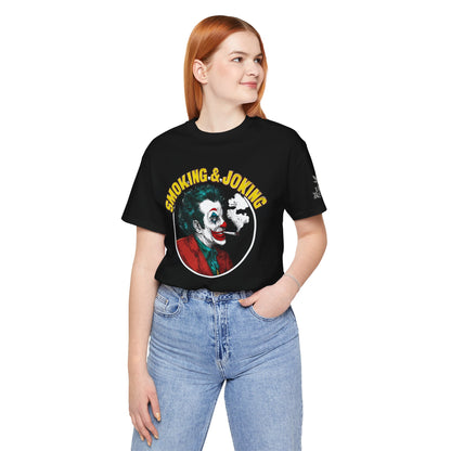 Smoking & Joking T-Shirt - Premium Airlume Cotton Cannabis Villain Pop Art Tee