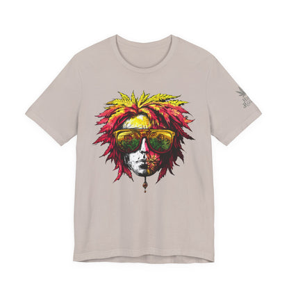 Rasta Cannabis Portrait Tee - Reggae Culture Art Design | High Roller