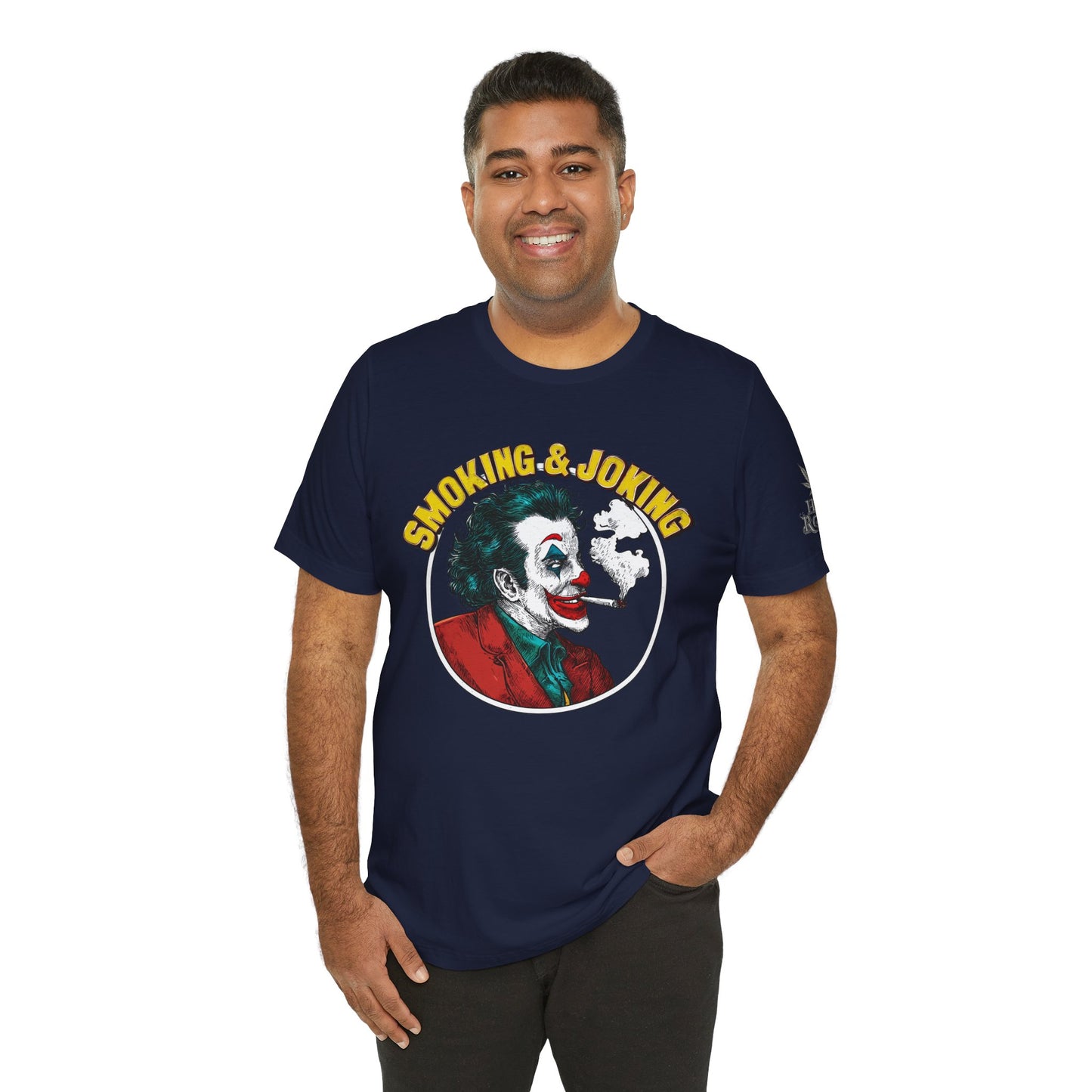 Smoking & Joking T-Shirt - Premium Airlume Cotton Cannabis Villain Pop Art Tee