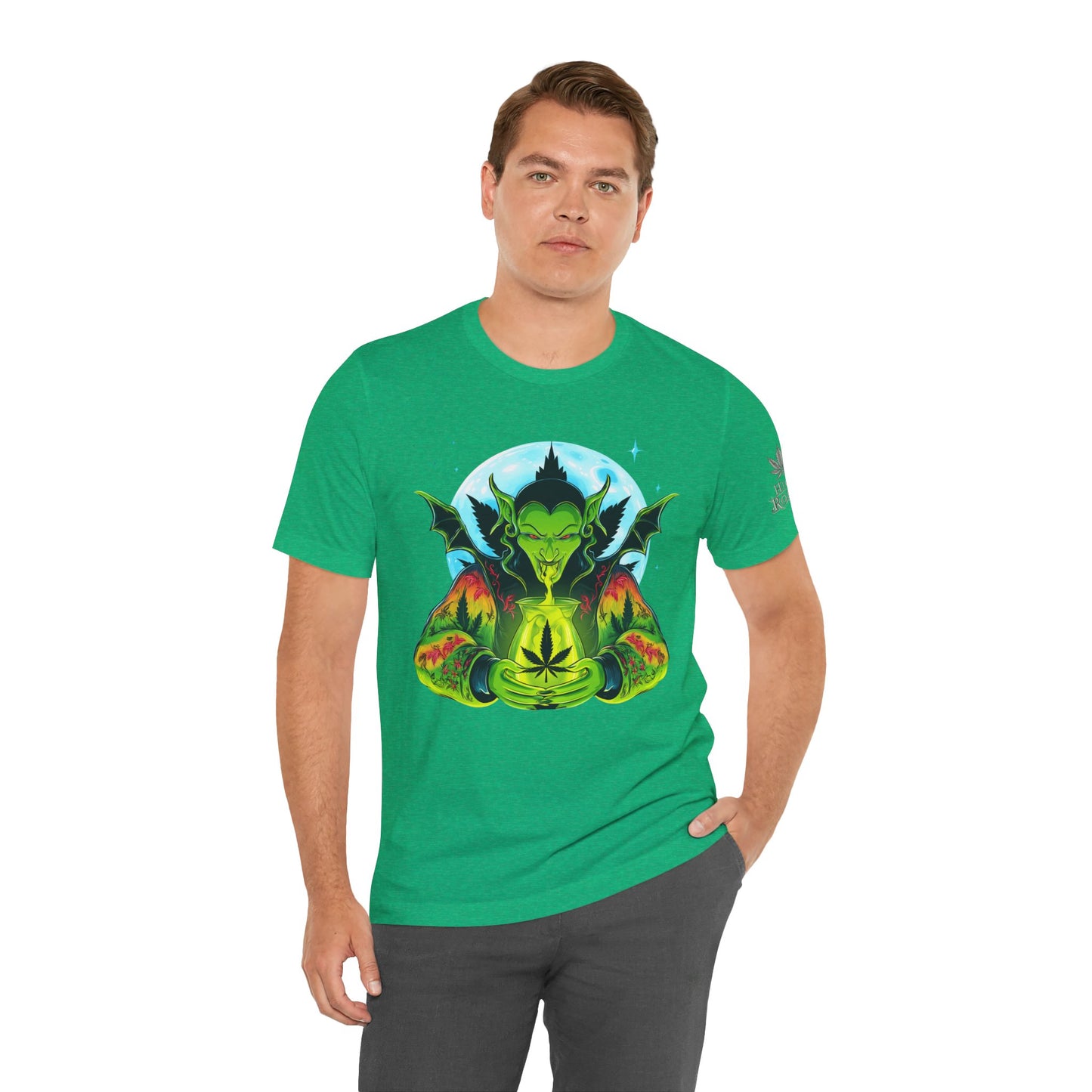 Mystic Dragon Guardian Cannabis Meditation T-Shirt - Premium Psychedelic 420 Apparel