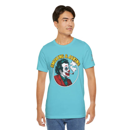Smoking & Joking T-Shirt - Premium Airlume Cotton Cannabis Villain Pop Art Tee