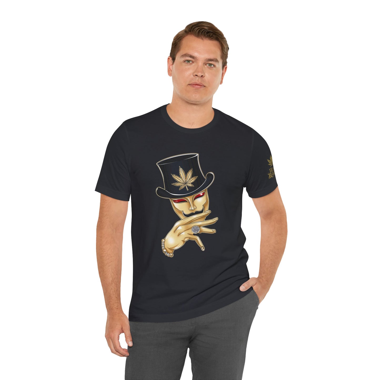 Golden Touch T-Shirt - Premium Airlume Cotton Cannabis Luxury Boss Art Tee
