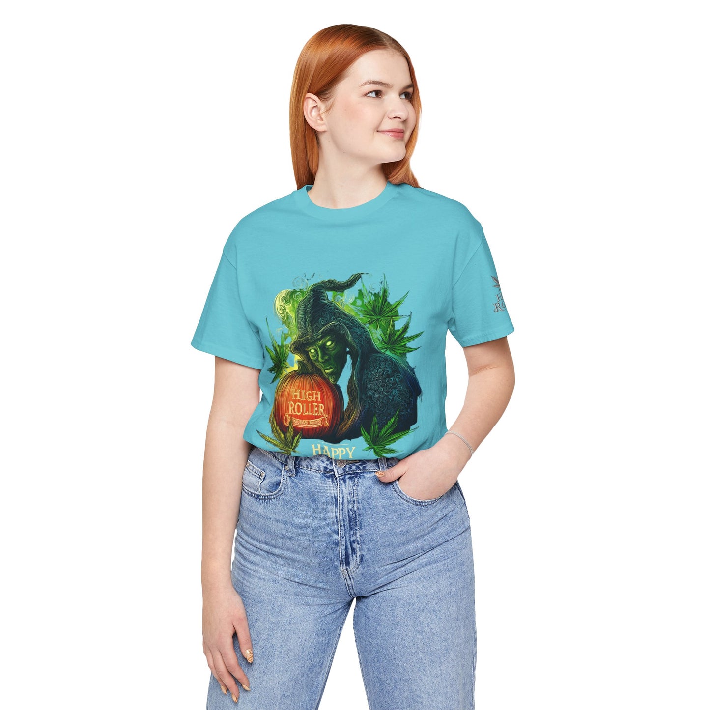 Cannabis Witch's Brew Halloween T-Shirt - Premium Spooky 420 Black Edition Apparel"