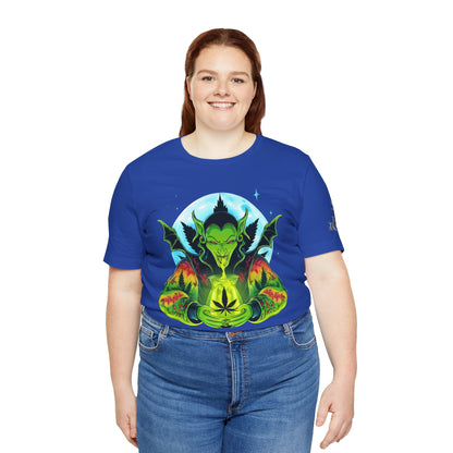 Mystic Dragon Guardian Cannabis Meditation T-Shirt - Premium Psychedelic 420 Apparel