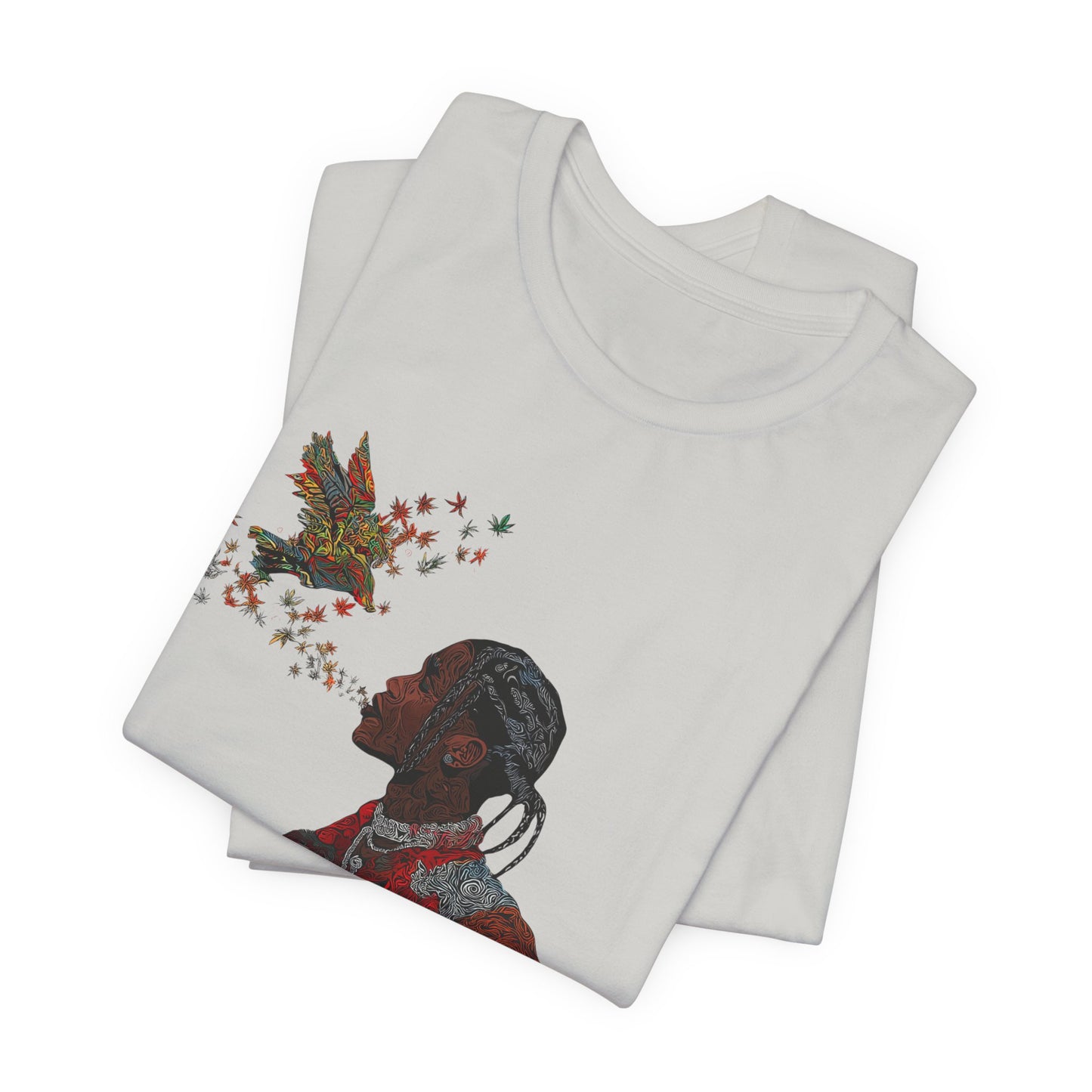 High Roller ANSO Freedom Eagle Cannabis T-Shirt - Premium 420 Artistic Double Exposure Urban Culture Liberation Apparel