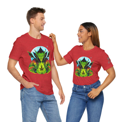 Mystic Dragon Guardian Cannabis Meditation T-Shirt - Premium Psychedelic 420 Apparel