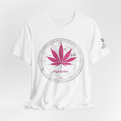 Cannabis Compass Tee - Navigation Leaf Art Design | High Roller