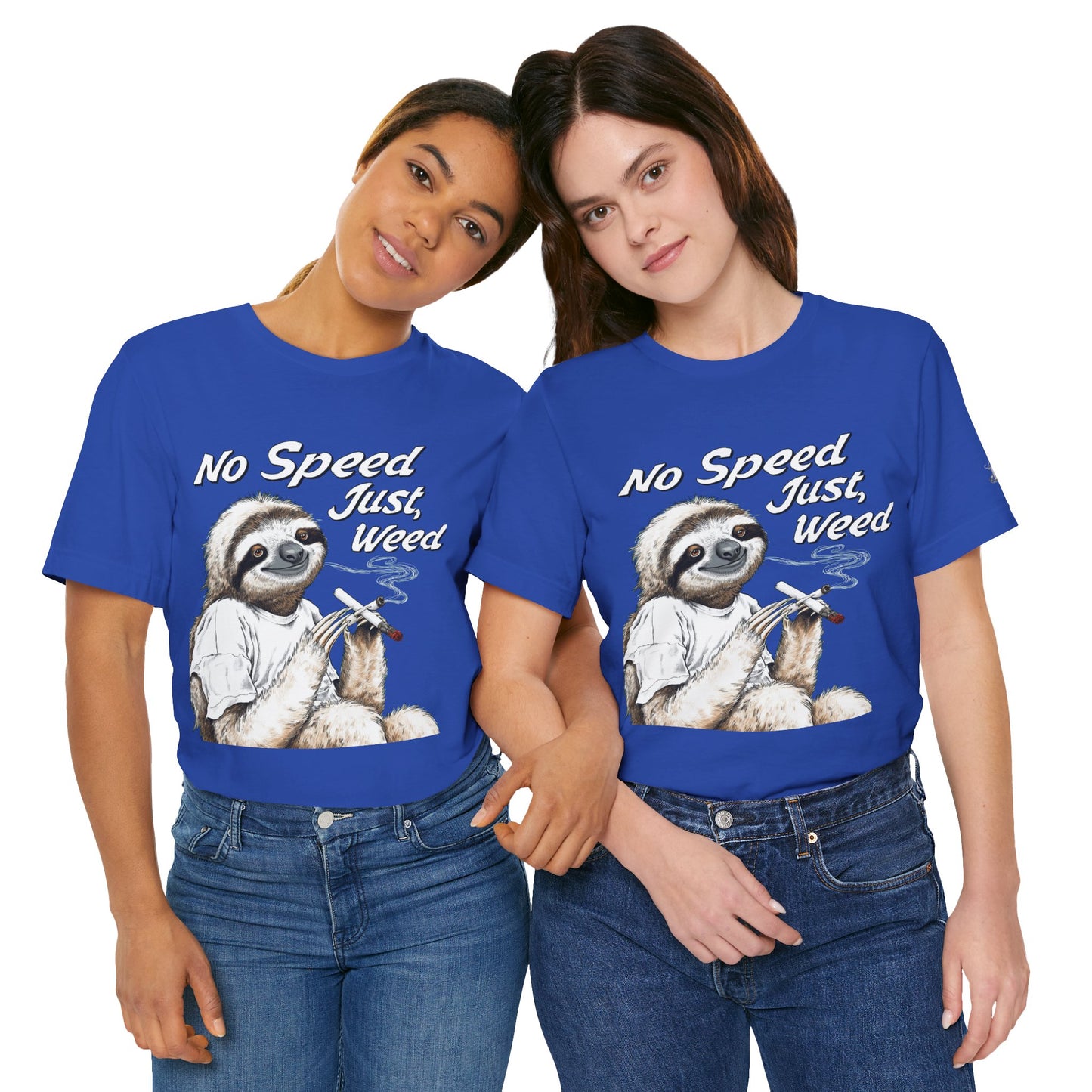 Slow Motion Tee - Premium Airlume Cotton Cannabis Culture Sloth Humor Art