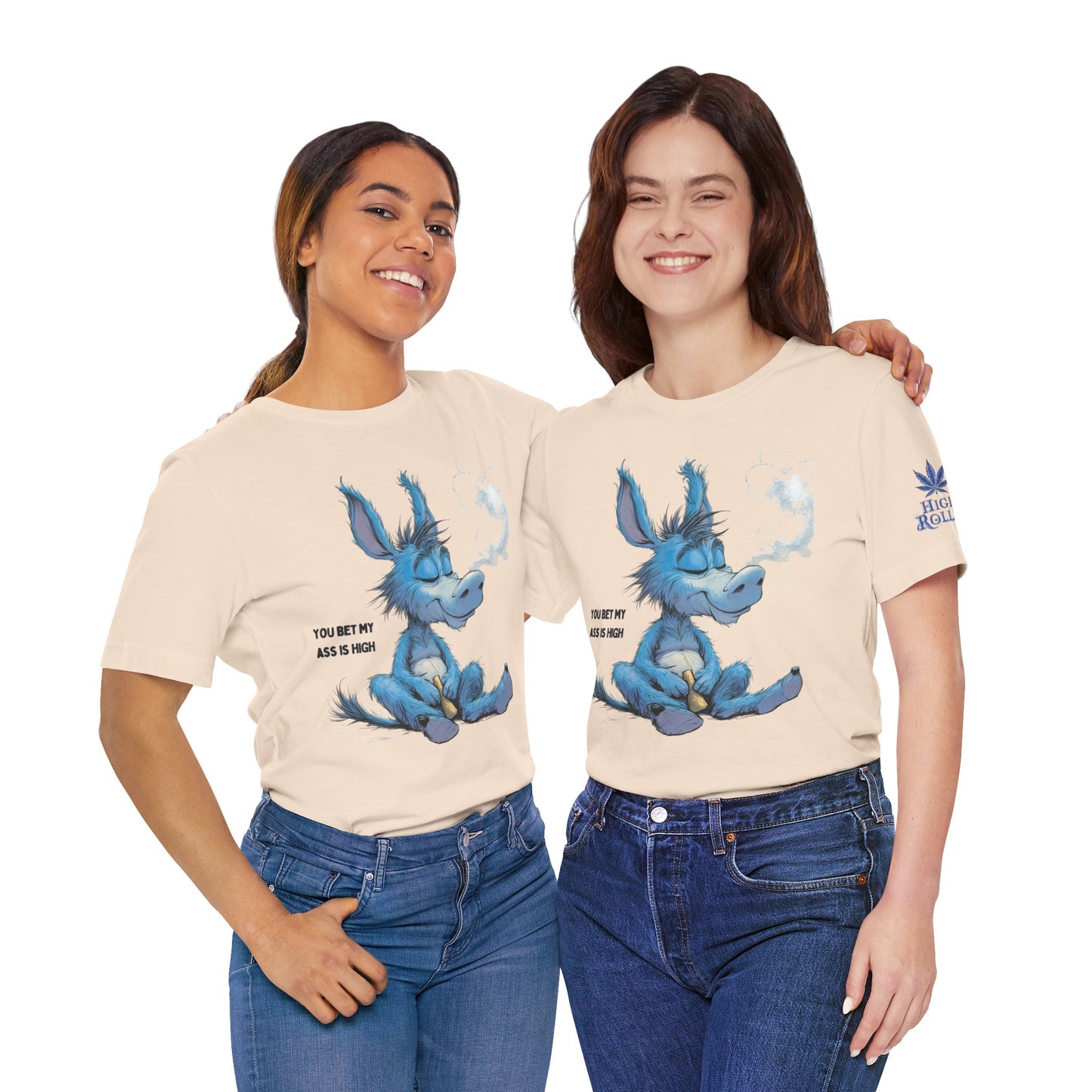 Blue Donkey Tee - Premium Airlume Cotton Cannabis Culture Humor Cartoon Art