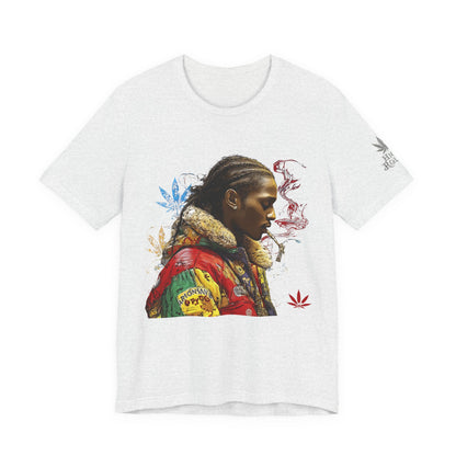 High Roller Profile Smoke Art Cannabis T-Shirt - Premium 420 Hip-Hop Portrait Street Culture Elevated Lifestyle Apparel