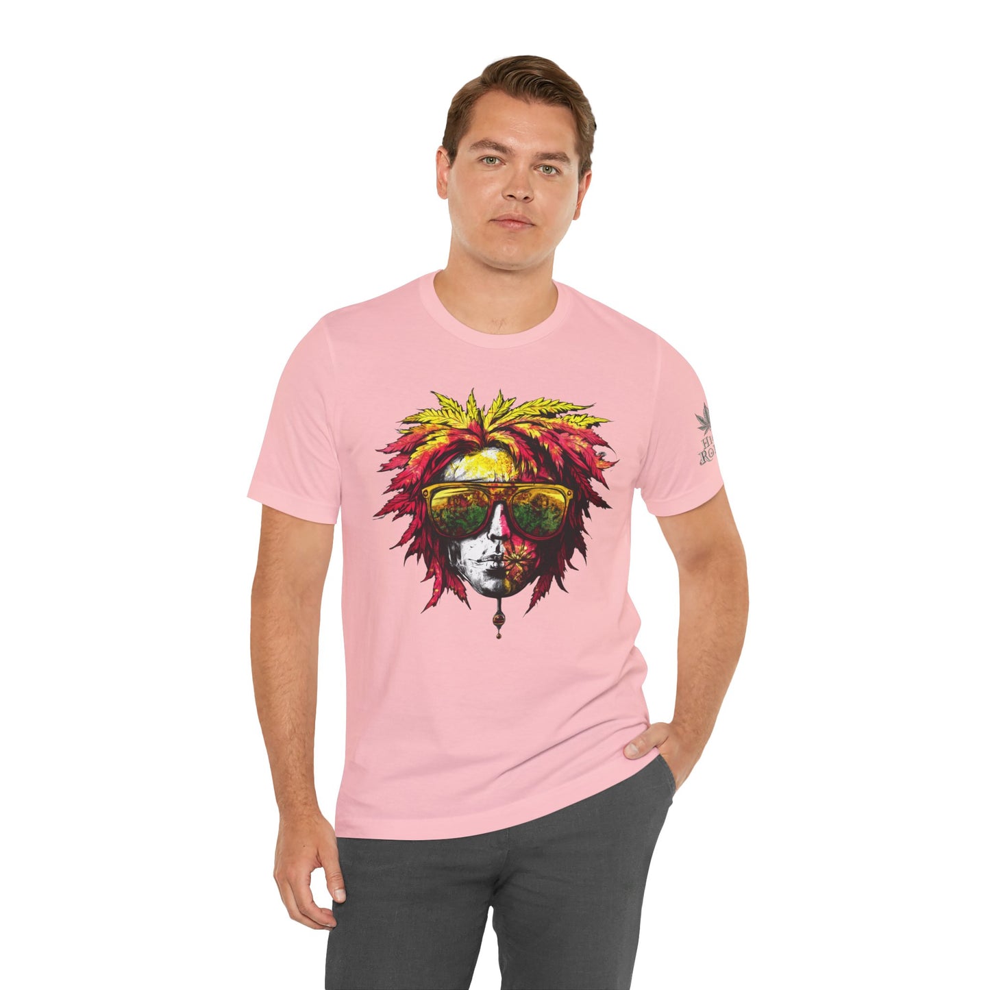 Rasta Cannabis Portrait Tee - Reggae Culture Art Design | High Roller