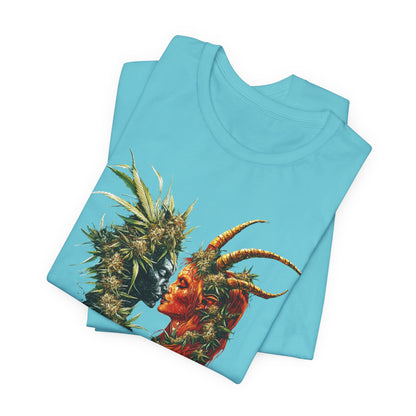 Sacred Union T-Shirt - Premium Airlume Cotton Cannabis Spirits Fantasy Art Tee