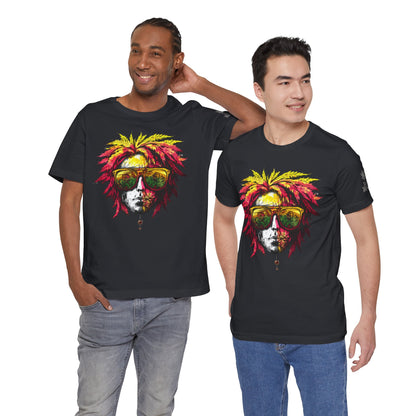 Rasta King Tee - Premium Airlume Cotton Cannabis Culture Reggae Warrior Art