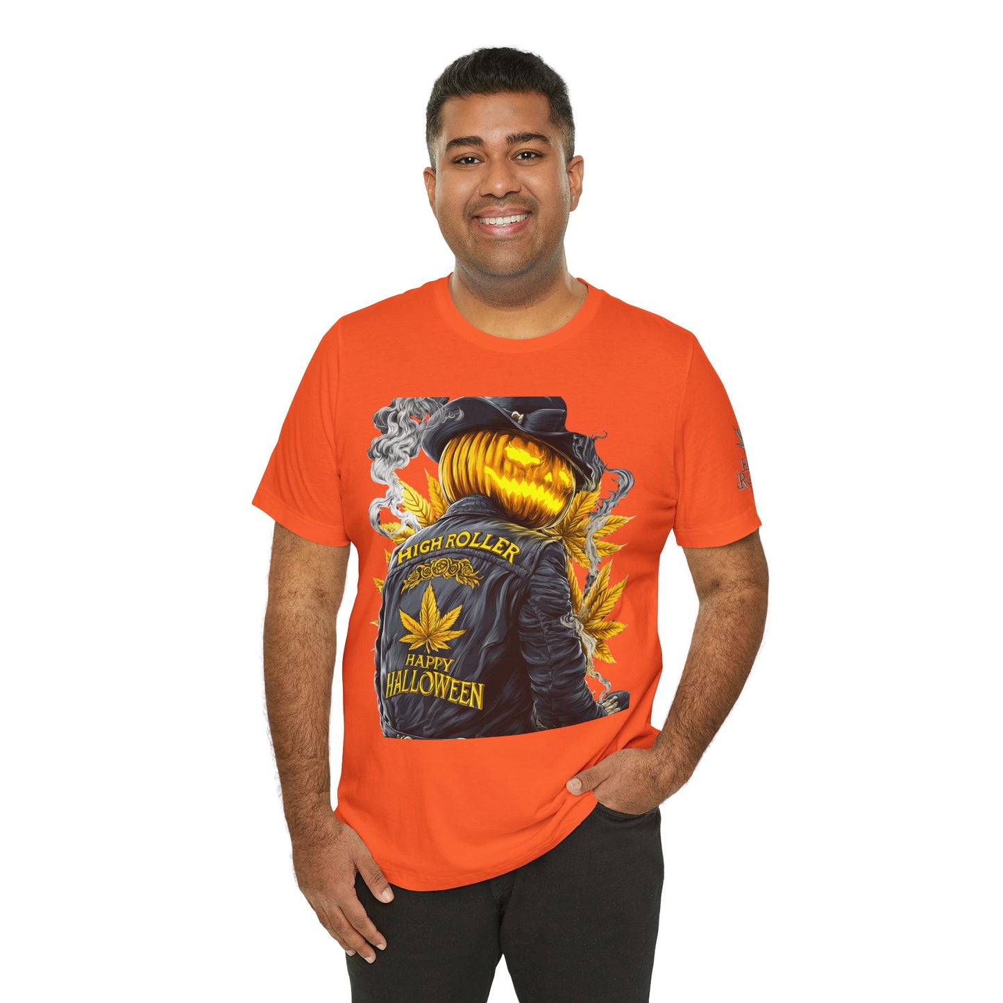 Halloween Witch Rider Cannabis T-Shirt - Premium Spooky 420 Biker Edition Apparel