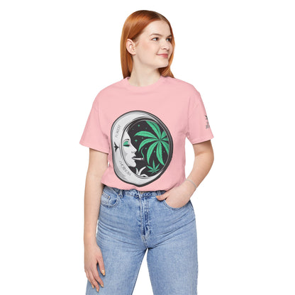 Toker Girl Coin Tee - Vintage Cannabis Portrait Art Design | High Roller