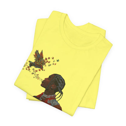 High Roller ANSO Freedom Eagle Cannabis T-Shirt - Premium 420 Artistic Double Exposure Urban Culture Liberation Apparel