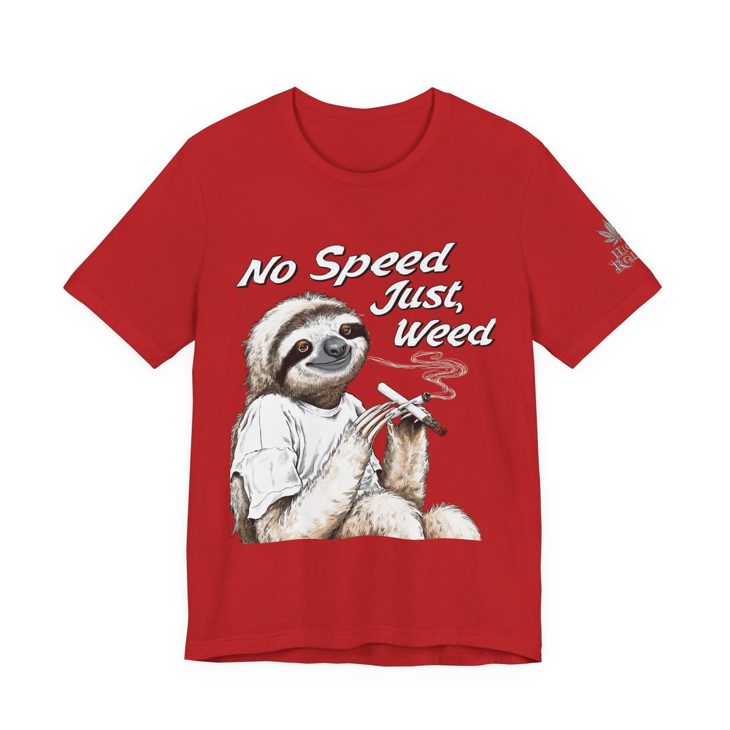 Slow Motion Tee - Premium Airlume Cotton Cannabis Culture Sloth Humor Art