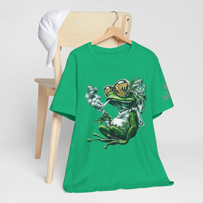 RIPPP IT Cosmic Frog Tee - Premium Airlume Cotton Cannabis Culture Streetwear