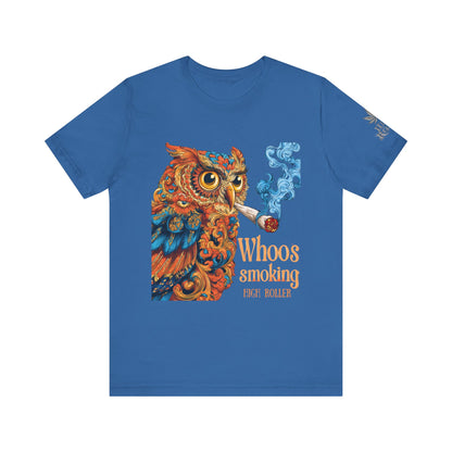 Baroque Owl Tee - Premium Airlume Cotton Cannabis Culture Ornate Bird Art