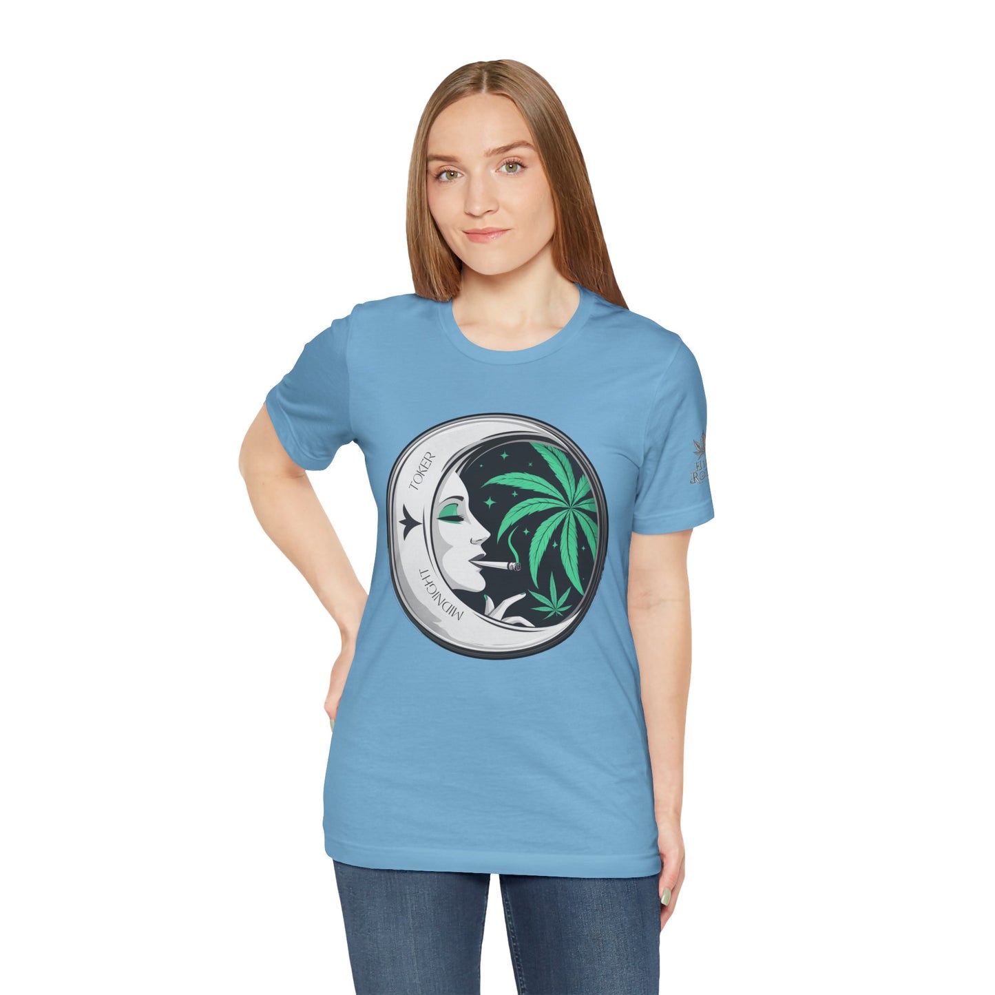 Toker Girl Coin Tee - Vintage Cannabis Portrait Art Design | High Roller