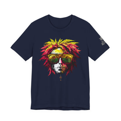 Rasta Cannabis Portrait Tee - Reggae Culture Art Design | High Roller