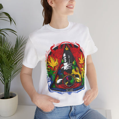 HIGH ROLLER Buddha Meditation Premium Cannabis Culture T-Shirt - Enlightenment Meets Electronic Music Luxury Streetwear