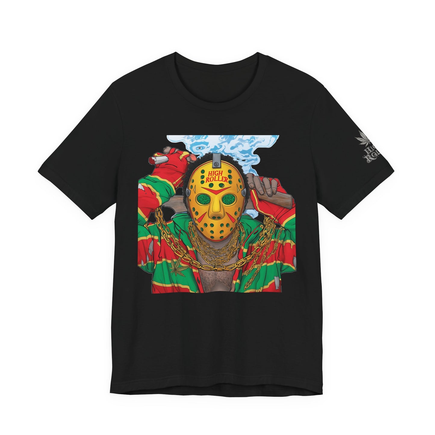 Horror Icon HIGH ROLLER T-Shirt - Premium Cannabis Slasher Culture Apparel"