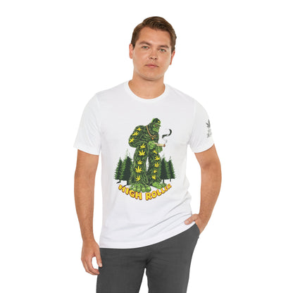 Cannabis Sasquatch Forest King T-Shirt - Premium Bigfoot 420 Lifestyle Apparel"