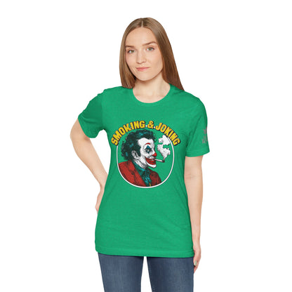 Smoking & Joking T-Shirt - Premium Airlume Cotton Cannabis Villain Pop Art Tee