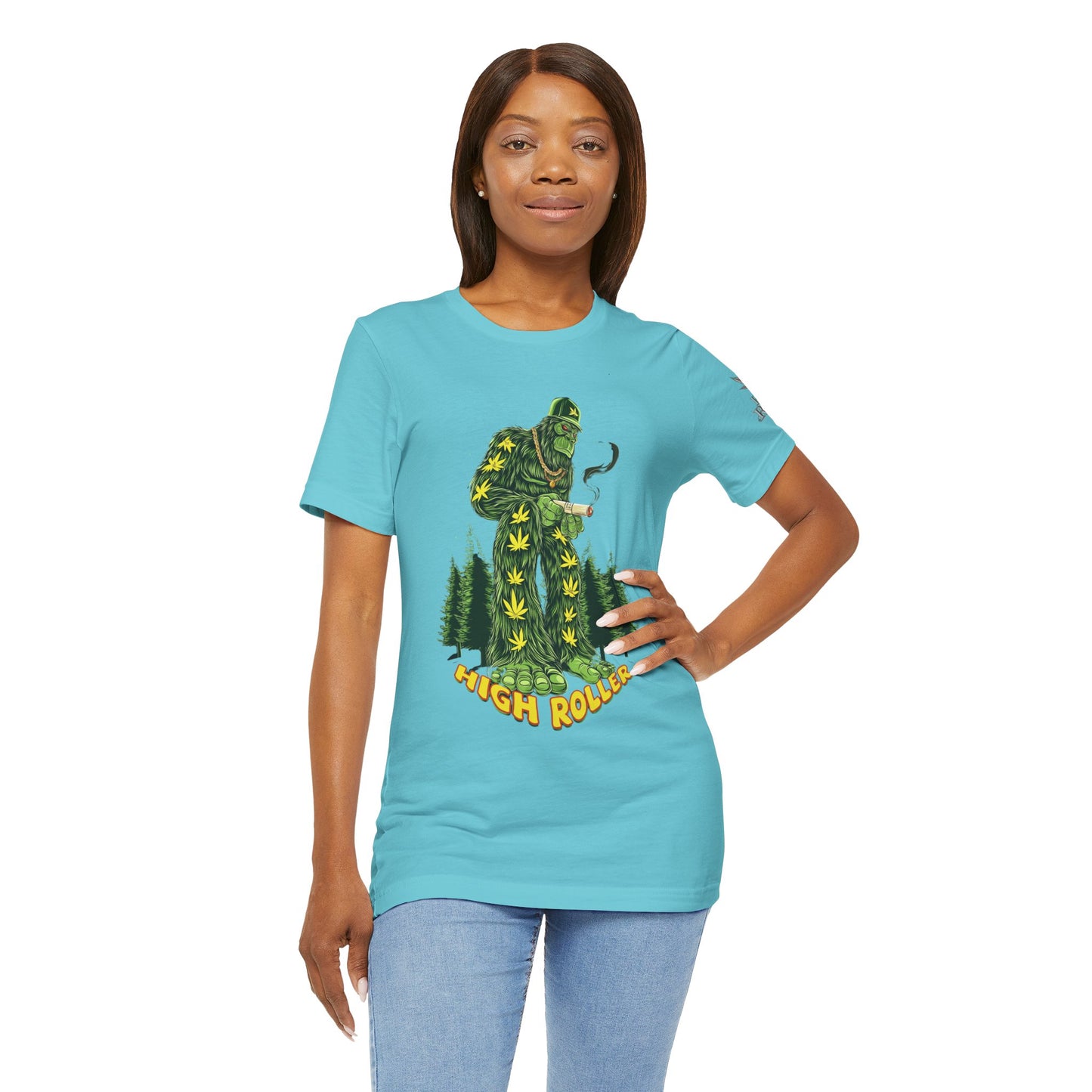Cannabis Sasquatch Forest King T-Shirt - Premium Bigfoot 420 Lifestyle Apparel"