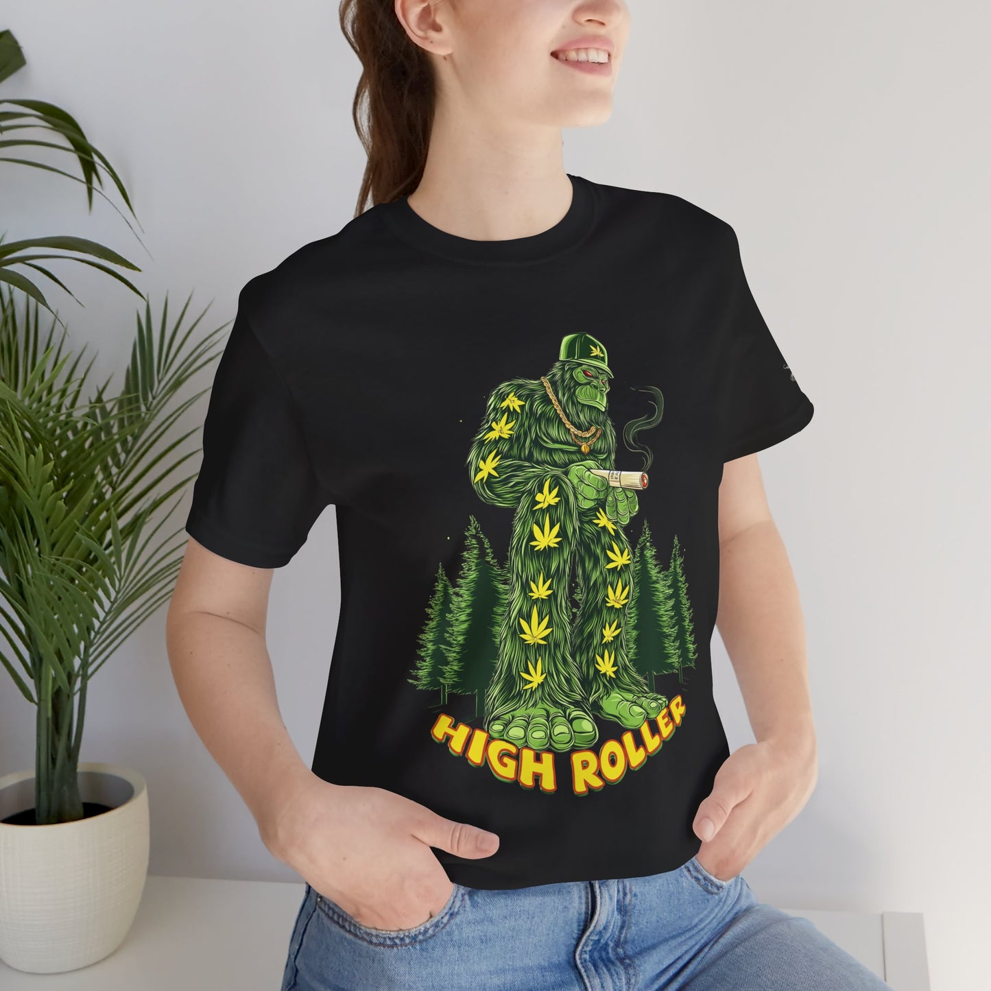 Cannabis Sasquatch Forest King T-Shirt - Premium Bigfoot 420 Lifestyle Apparel"