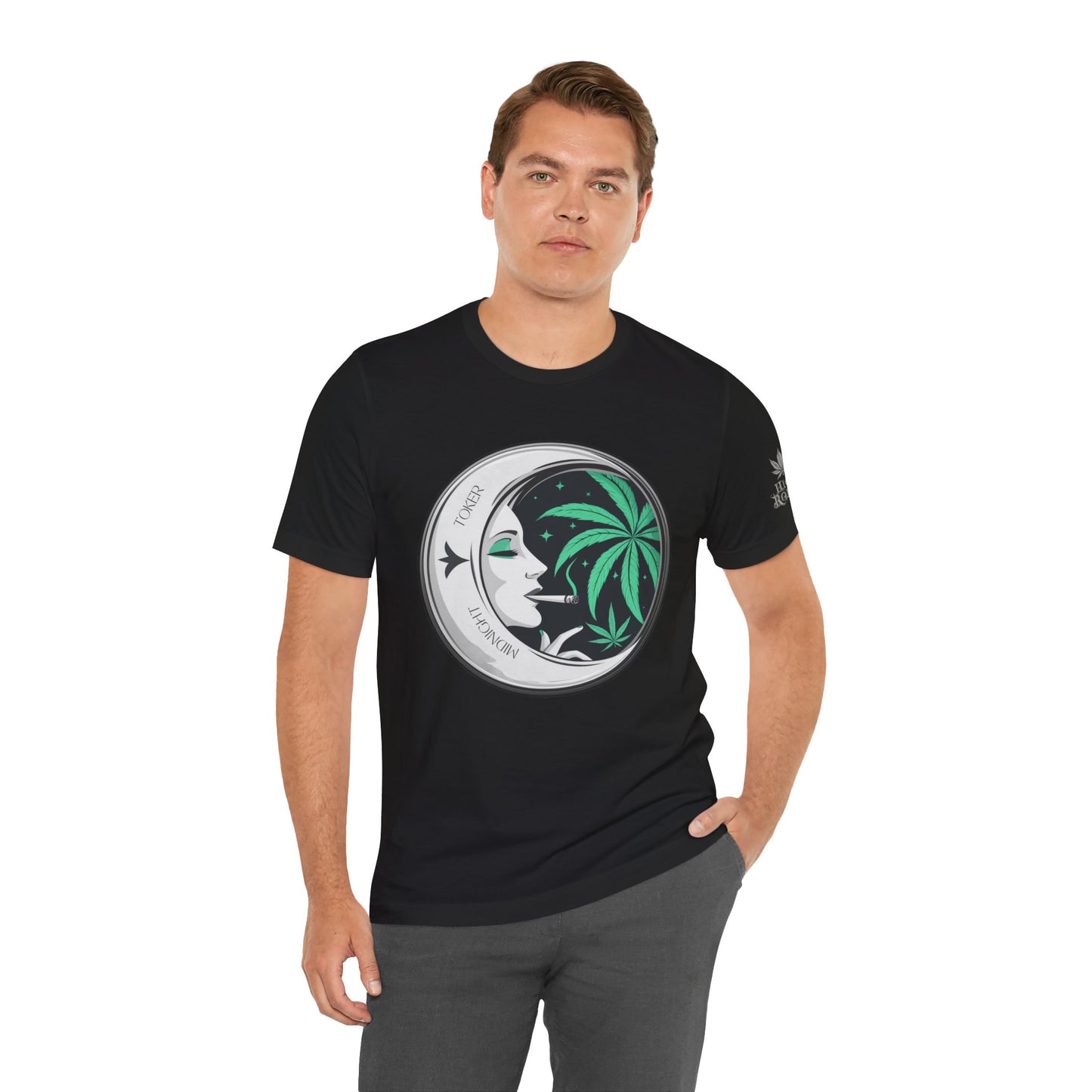 Toker Girl Coin Tee - Vintage Cannabis Portrait Art Design | High Roller