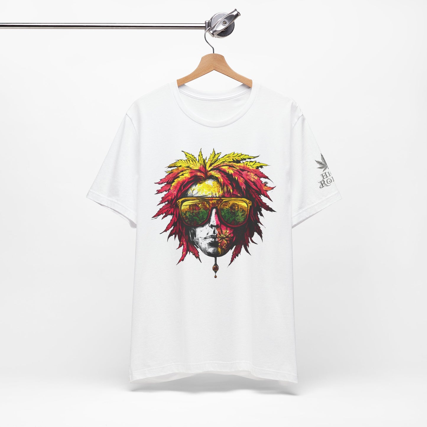 Rasta Cannabis Portrait Tee - Reggae Culture Art Design | High Roller